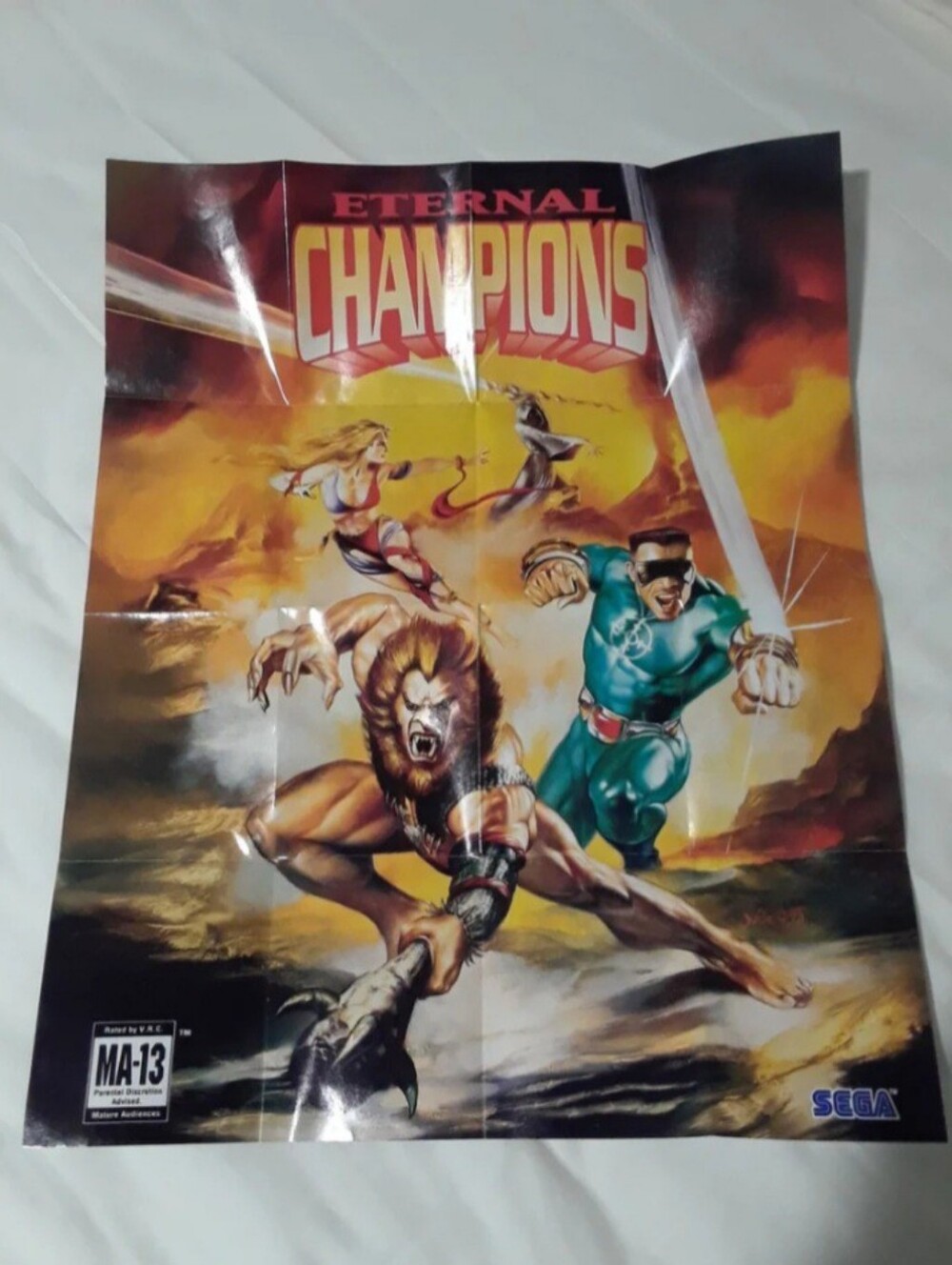 Vintage Sega Genesis eternal champions poster - Artwork